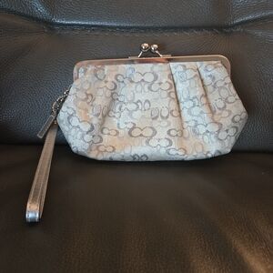 Coach Lurex Kisslock Wristlet